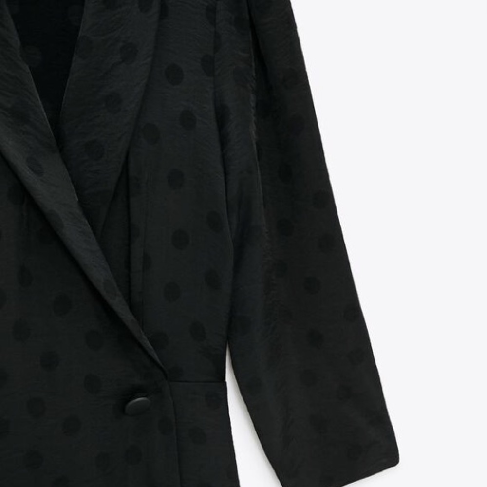 WOMAN BLAZER-STYLE JUMPSUIT JACQUARD POLKA DOTS - Picture 5 of 5
